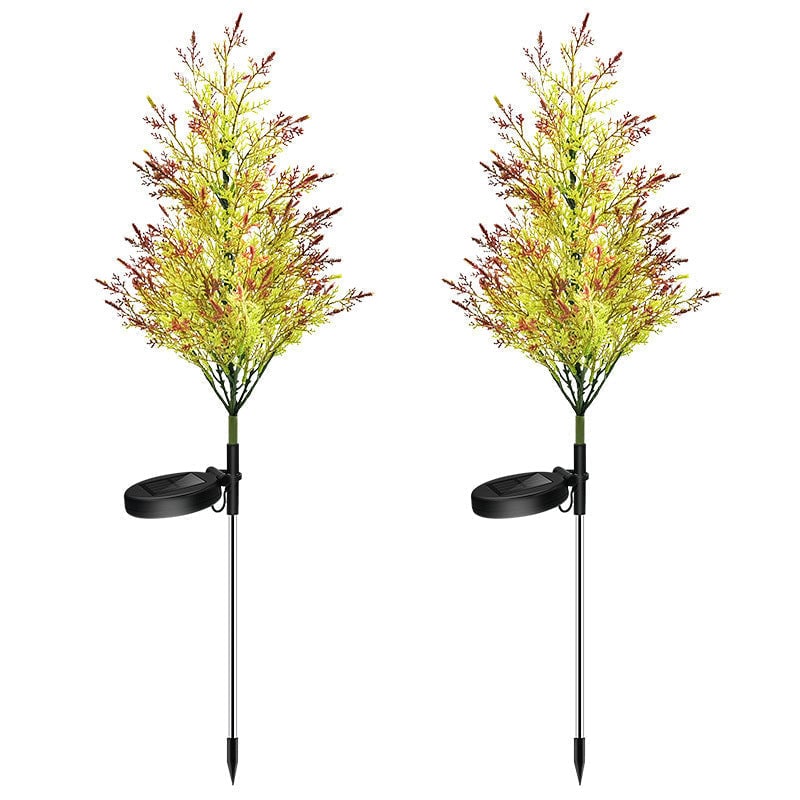 🎄Solar Christmas LED Colored Pine and Cypress Tree Light, 2 Pcs🌟