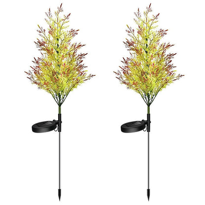 🎄Solar Christmas LED Colored Pine and Cypress Tree Light, 2 Pcs🌟