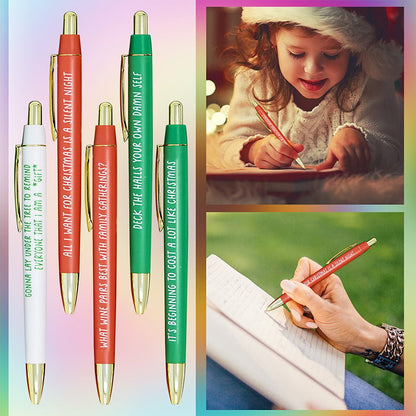 Retractable Christmas Multicolor Ballpoint Pen