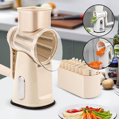 5 in 1 Vegetable Cutter Slicer, Rotary Cheese Grater