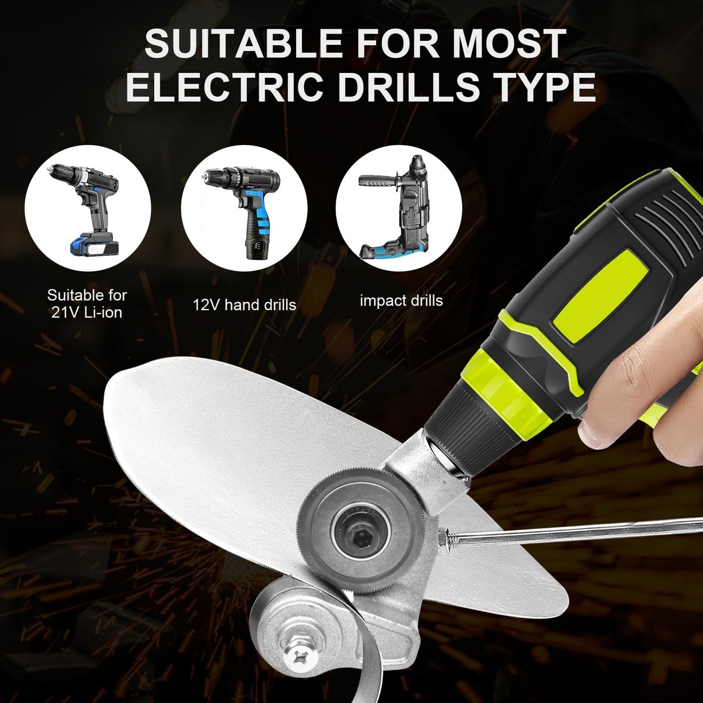 Sakerplus Electric Drill Plate Cutter