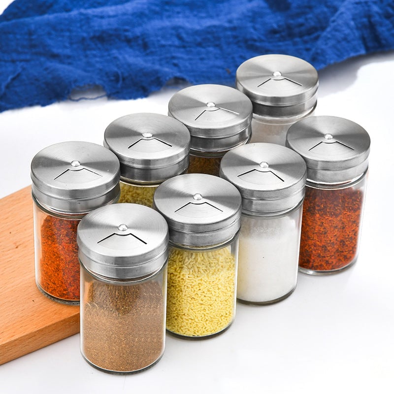 Glass Spice Jars Set