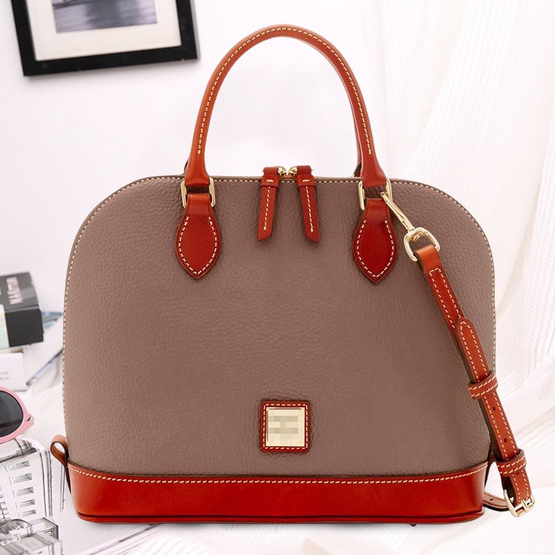 Pebble Leather Zip Zip Satchel