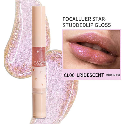 🌈6 colorful colors🌈—Star-studded Lip Gloss