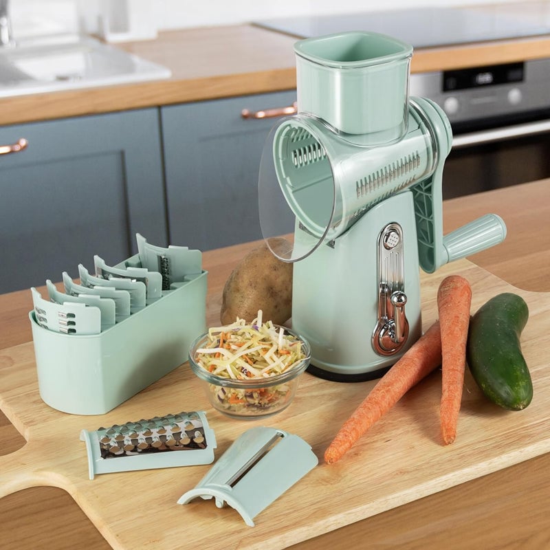 5 in 1 Vegetable Cutter Slicer, Rotary Cheese Grater
