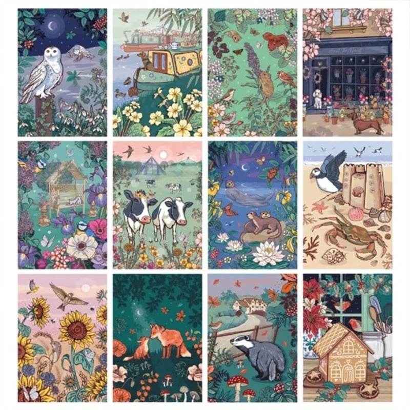 🗓️2024 Nature and Wildlife Art Wall Calendar🗓️