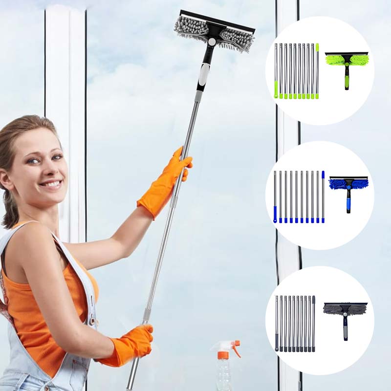 425 cm 2 in 1 Retractable Window Cleaning Brush & Scraper Set