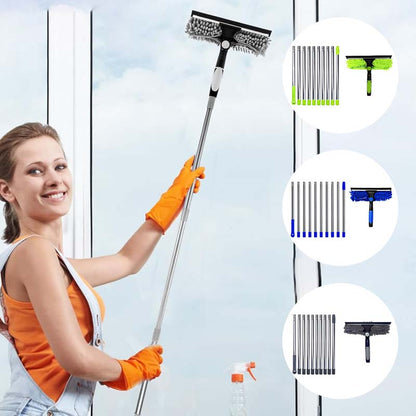 425 cm 2 in 1 Retractable Window Cleaning Brush & Scraper Set