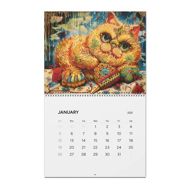 Crochet Cats Wall Calendars (2025)