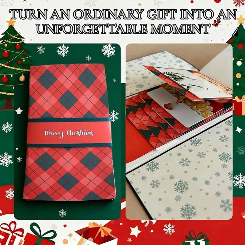 Handmade Waterfall Christmas Gift Card Booklet