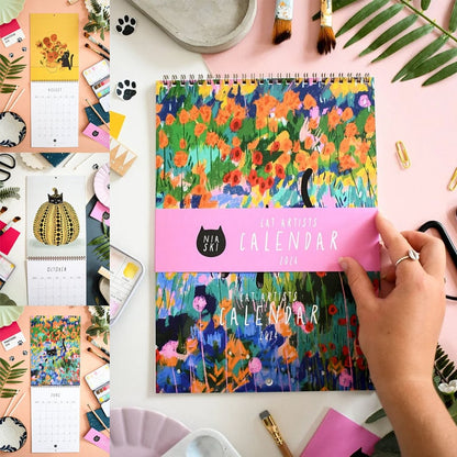 2024 Cats in Art Wall Calendar