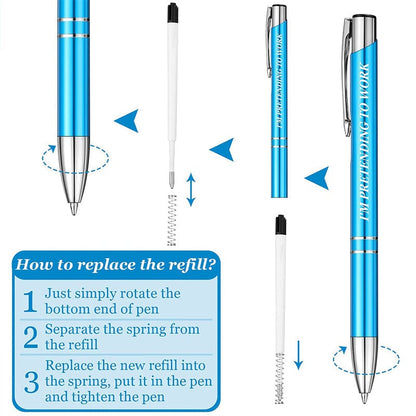 Ballpoint Pens with Interesting Text, 5 Pcs