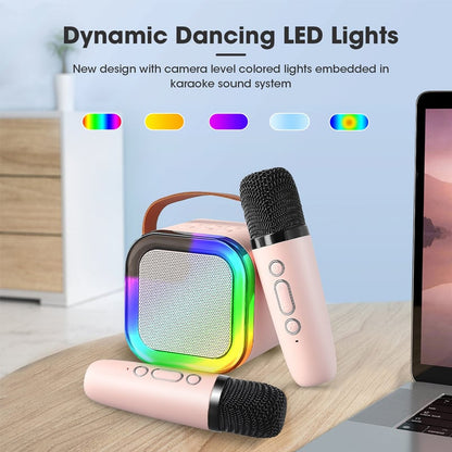 Portable Karaoke Machine With Wireless Microphones