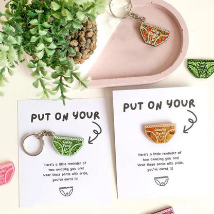 💖Positive Pants Keychain Gifts🎁