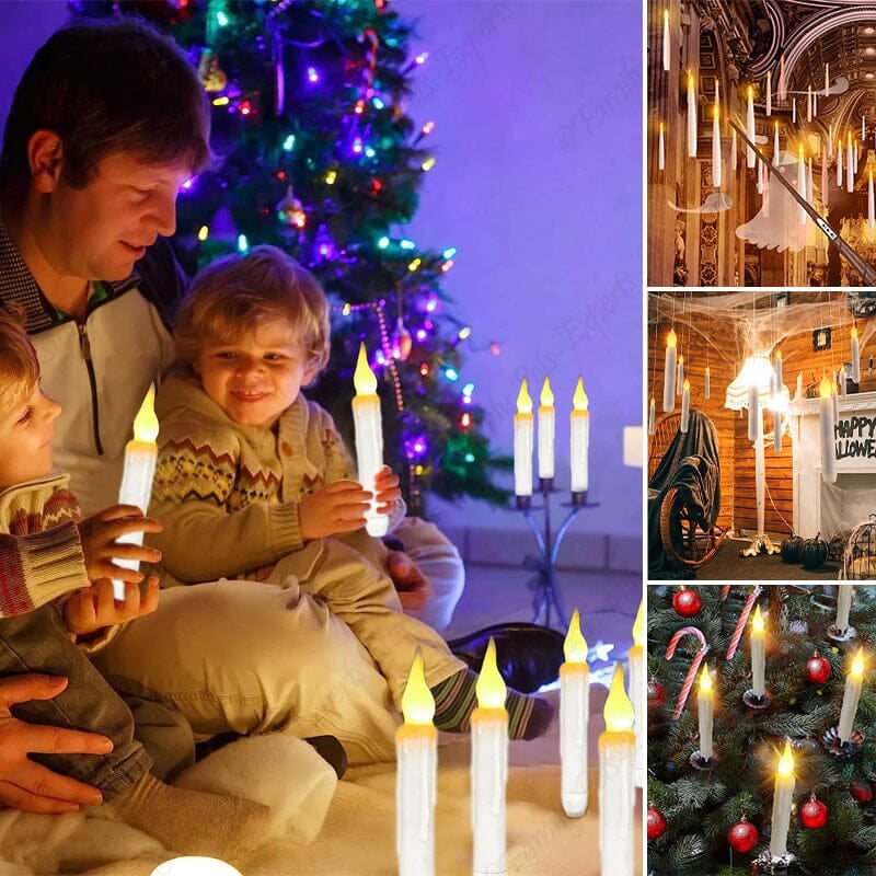 🪄🪄Fantasy Floating Candles with Wand Remote