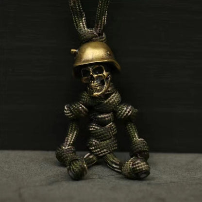 Skeleton Soldier Paracord Keychain