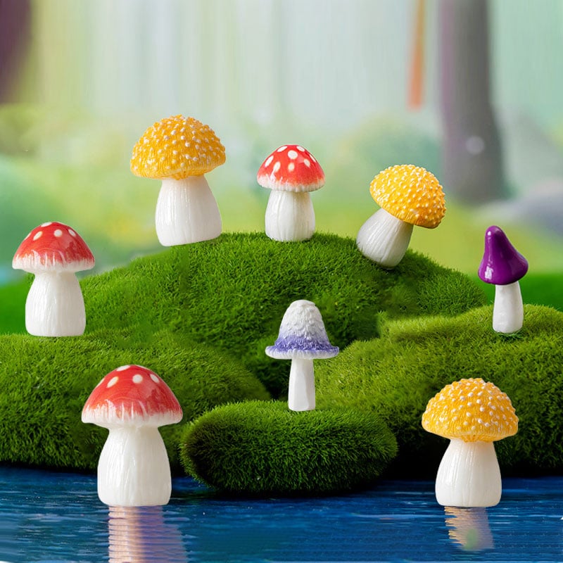 Simulation Mushroom Car Decoration