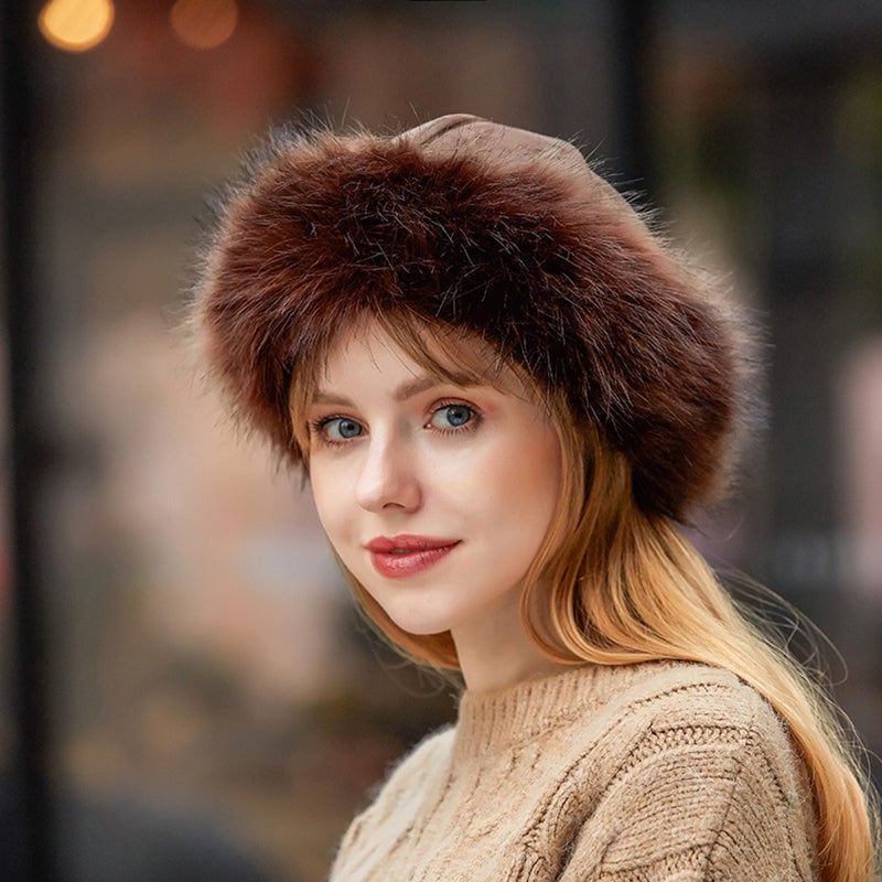Faux Fur Suede Winter Cap