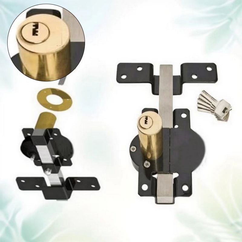 Garden gate spring crossbar lock