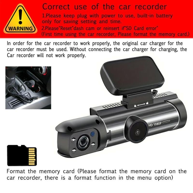 🚗Front & Rear Dashcam