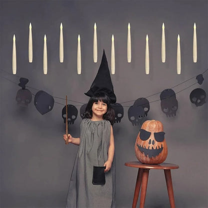 🪄🪄Fantasy Floating Candles with Wand Remote