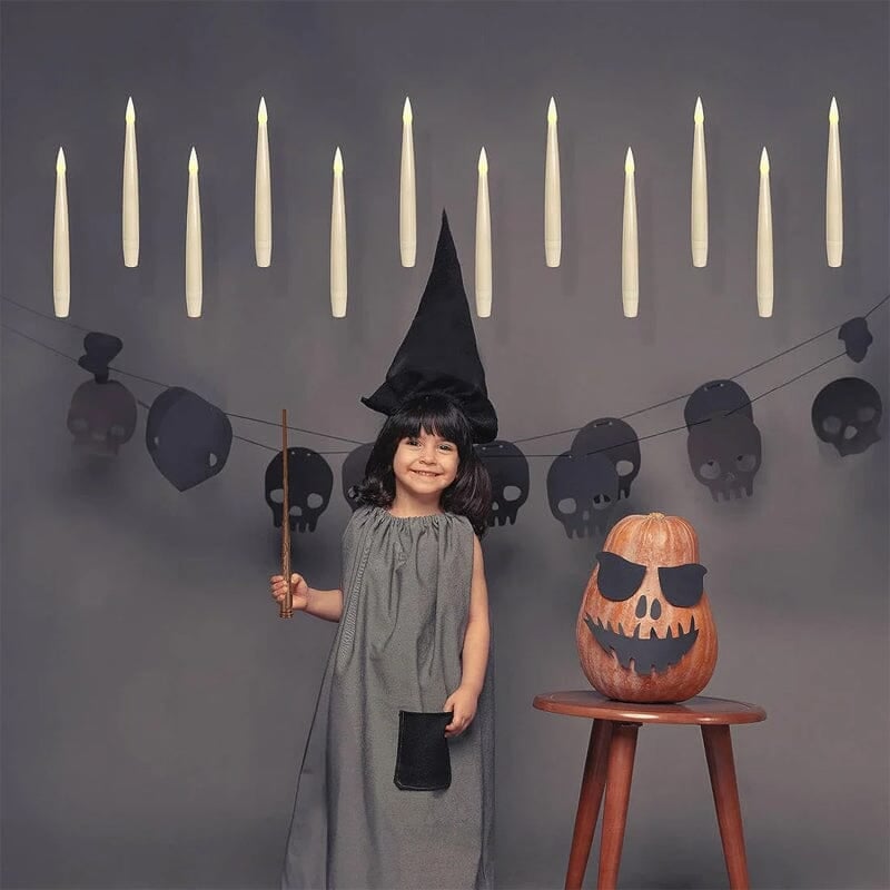 🪄🪄Fantasy Floating Candles with Wand Remote