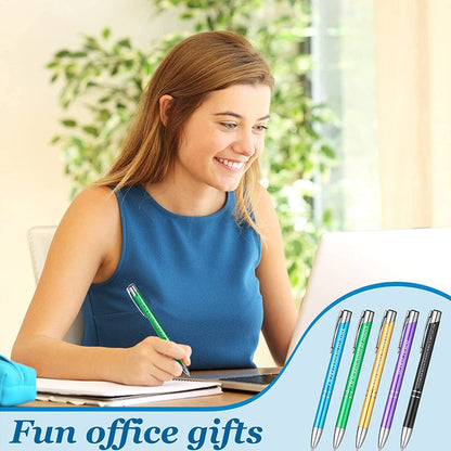 Ballpoint Pens with Interesting Text, 5 Pcs