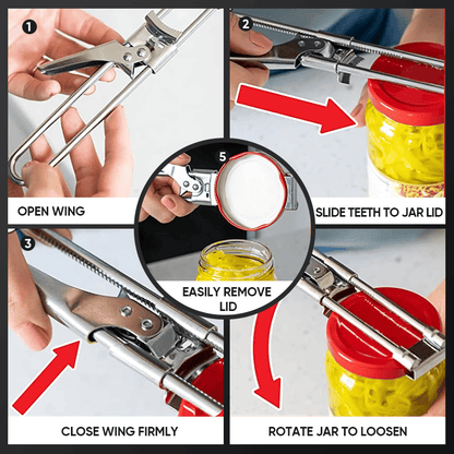 💥Adjustable Jar & Bottle Opener Multifunctional Stainless Steel Can Opener💥