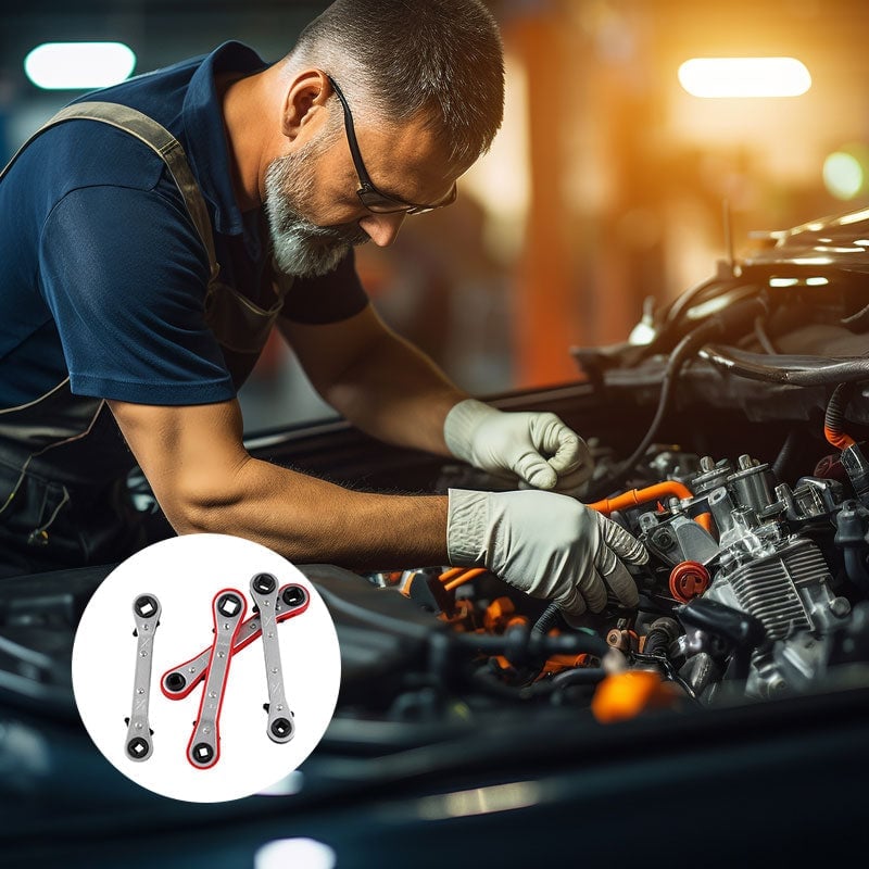 Maintenance Double-ended Square Ratchet Wrench