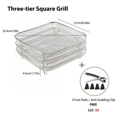 3-Layer Stackable Air Fryer Rack