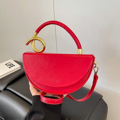 Bolso de mano de color liso de moda para mujer