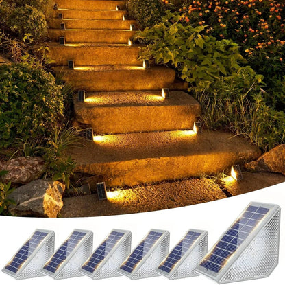 LED Solar Step Lights Waterproof Outdoor Stair Lights