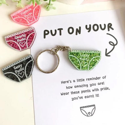 💖Positive Pants Keychain Gifts🎁