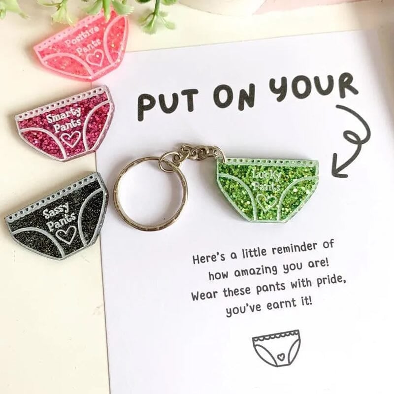 💖Positive Pants Keychain Gifts🎁