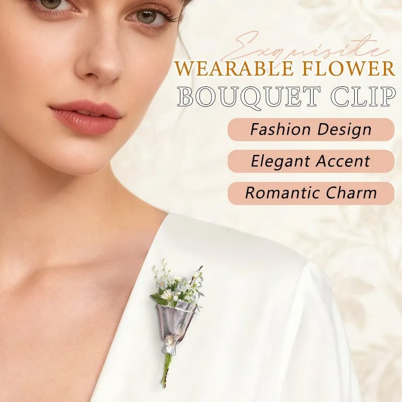 Wearable Flower Bouquet Clip Brooch