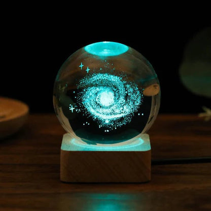 (✨hot sale✨)3D Galaxy Crystal Ball Nightlight Decorlamp