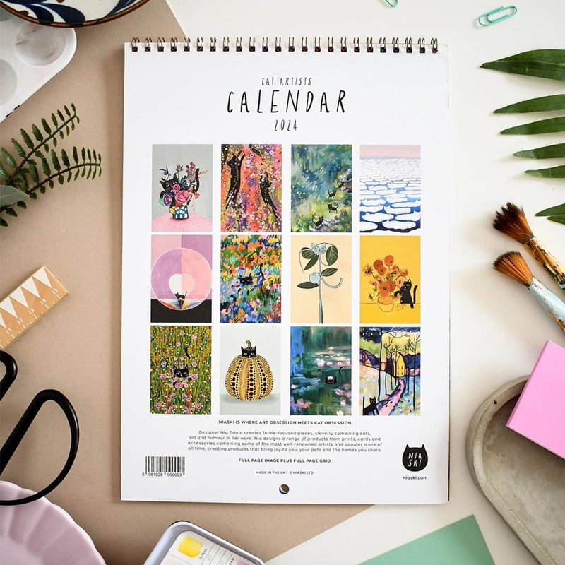 2024 Cats in Art Wall Calendar
