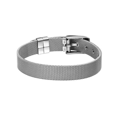 Women Stainless Steel Mesh Set Charm Bracelet