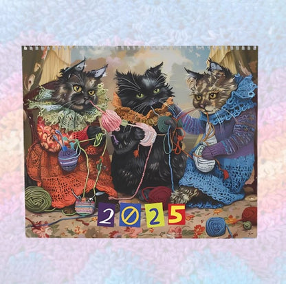 Crochet Cats Wall Calendars (2025)