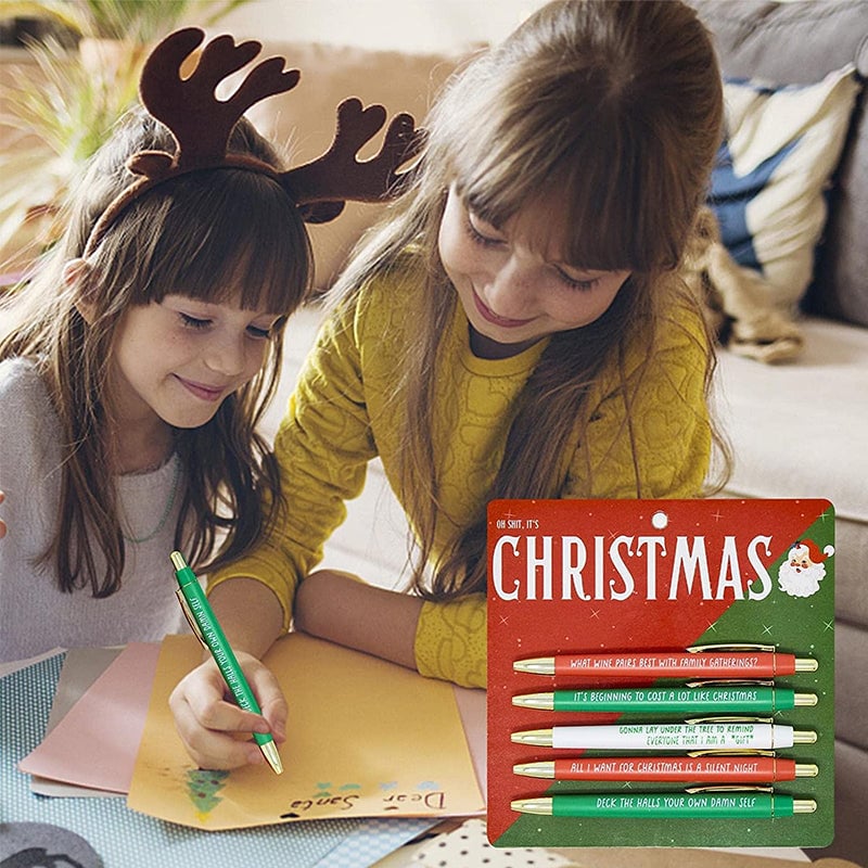 Retractable Christmas Multicolor Ballpoint Pen