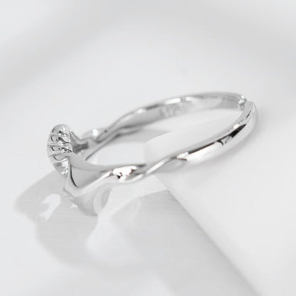 Silver Heart Ring-Hands Ring