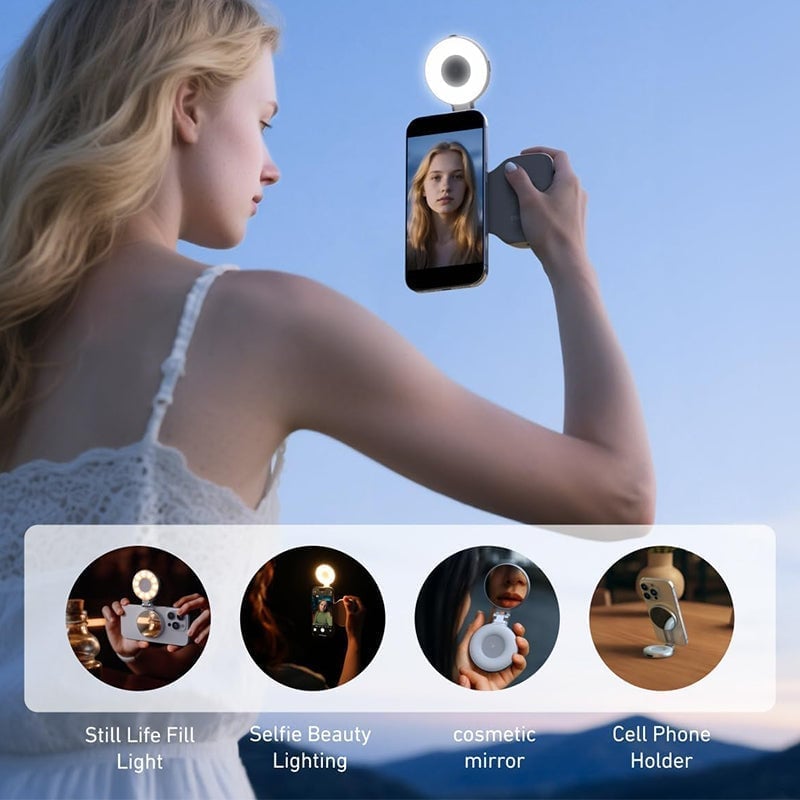 Saker Fun Shot Magnetic Grip & Magnetic Selfie Light
