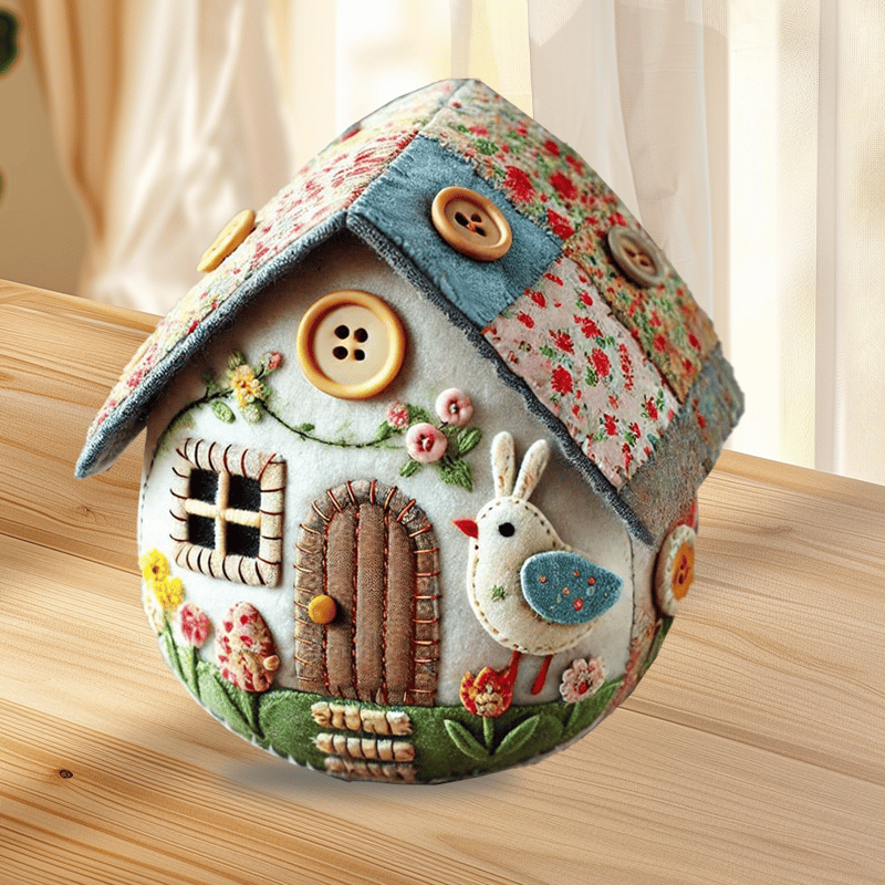 Patchwork Felt Egg House DIY Kit