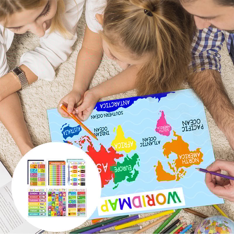 Colorful Educational Posters（16PCS/SET ）