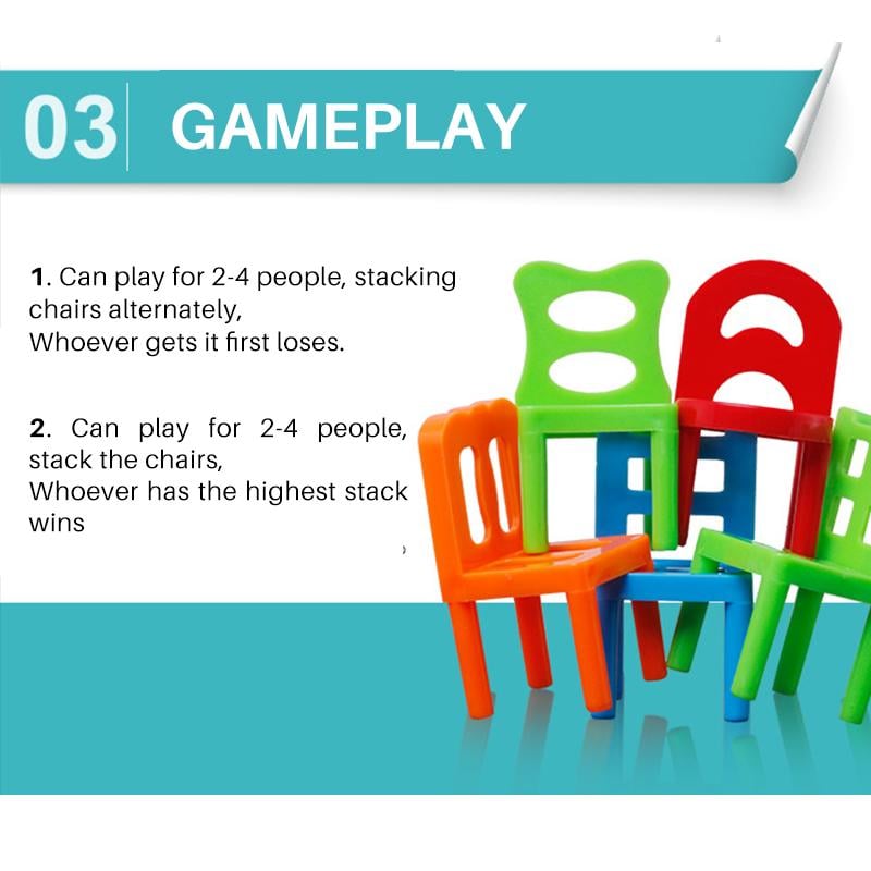 🪑Christmas Hot Sale-Chairs Stacking Tower Balancing Game🔥
