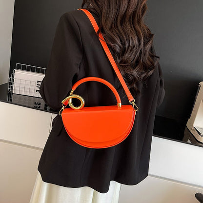 Bolso de mano de color liso de moda para mujer