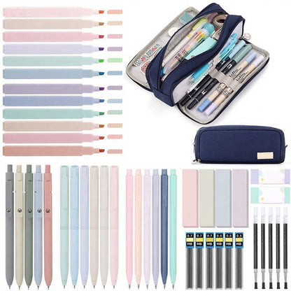 Sakerplus Cute Pink School Supplies Set