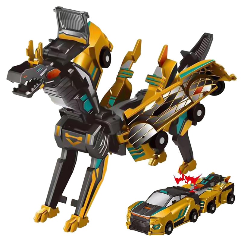 2-in-1 Magnetic Cars That Transform into Flying Dragon and Unicorn