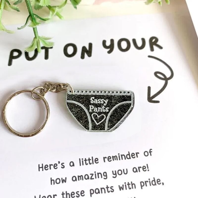 💖Positive Pants Keychain Gifts🎁