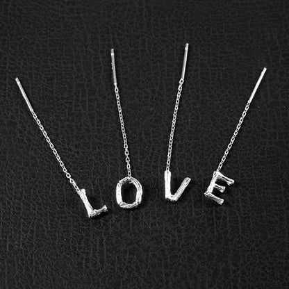 ✨Shiny Alphabet Earrings, 26 Letter Tassel Chain Drop Earrings for Girls, Personalized DIY